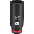 Milwaukee 49-66-6738 SHOCKWAVE Impact Duty™  3/8"Drive 20MM Deep 6 Point Socket