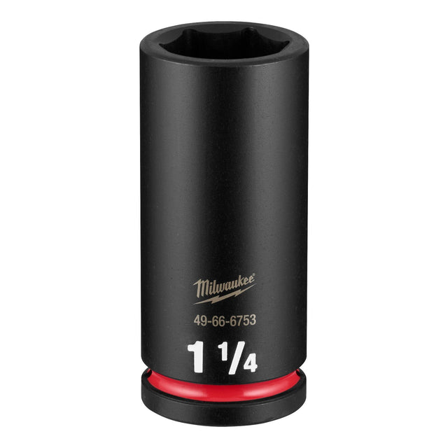 Milwaukee 49-66-6753 Shockwave 3/4" Drive 1-1/4" X-Deep 6 Point Impact Socket