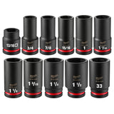 Milwaukee 49-66-6774 3/4" Drive SAE and Metric Wheel Socket Set with Packout (11 Piece)