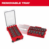 Milwaukee 49-66-6802 Shockwave Impact Duty Socket 1/2" Drive 15-Piece SAE Packout Set - 5