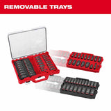 Milwaukee 49-66-6805 Shockwave Impact Duty Socket 3/8" Drive 36-Piece Packout Set - 3