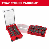 Milwaukee 49-66-6817 Shockwave Impact Duty Socket 1/2" Drive 15-Piece SAE Tray Set - 4