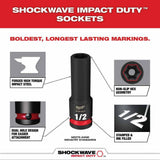 Milwaukee 49-66-6819 Shockwave Impact Duty Socket 1/2" Drive 27-Piece SAE Tray Set - 6