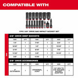 Milwaukee 49-66-6830 Shockwave Impact Duty Socket 3/8" Drive 17-Piece SAE Tray Only - 5