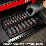 Milwaukee 49-66-6831 Shockwave Impact Duty Socket 3/8" Drice 19-Piece MM Tray Only - 7