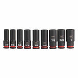 Milwaukee 49-66-7022 9PC SHOCKWAVE Impact Duty™  1/2" Drive SAE Deep 6 Point Socket Set - 2