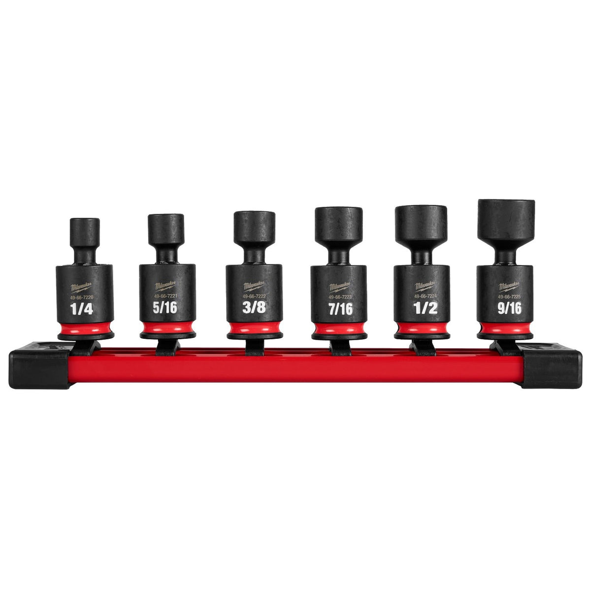 Milwaukee 49-66-7100 Shockwave Impact Duty 1/4" Drive SAE Standard Swivel Socket Set (6 Piece)