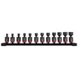 Milwaukee 49-66-7101 1/4" Drive Metric Standard Swivel Socket Set with SecureSwivel Pinless Joint (12 Piece)