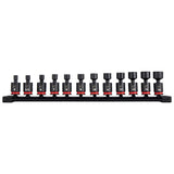 Milwaukee 49-66-7101 1/4" Drive Metric Standard Swivel Socket Set with SecureSwivel Pinless Joint (12 Piece)