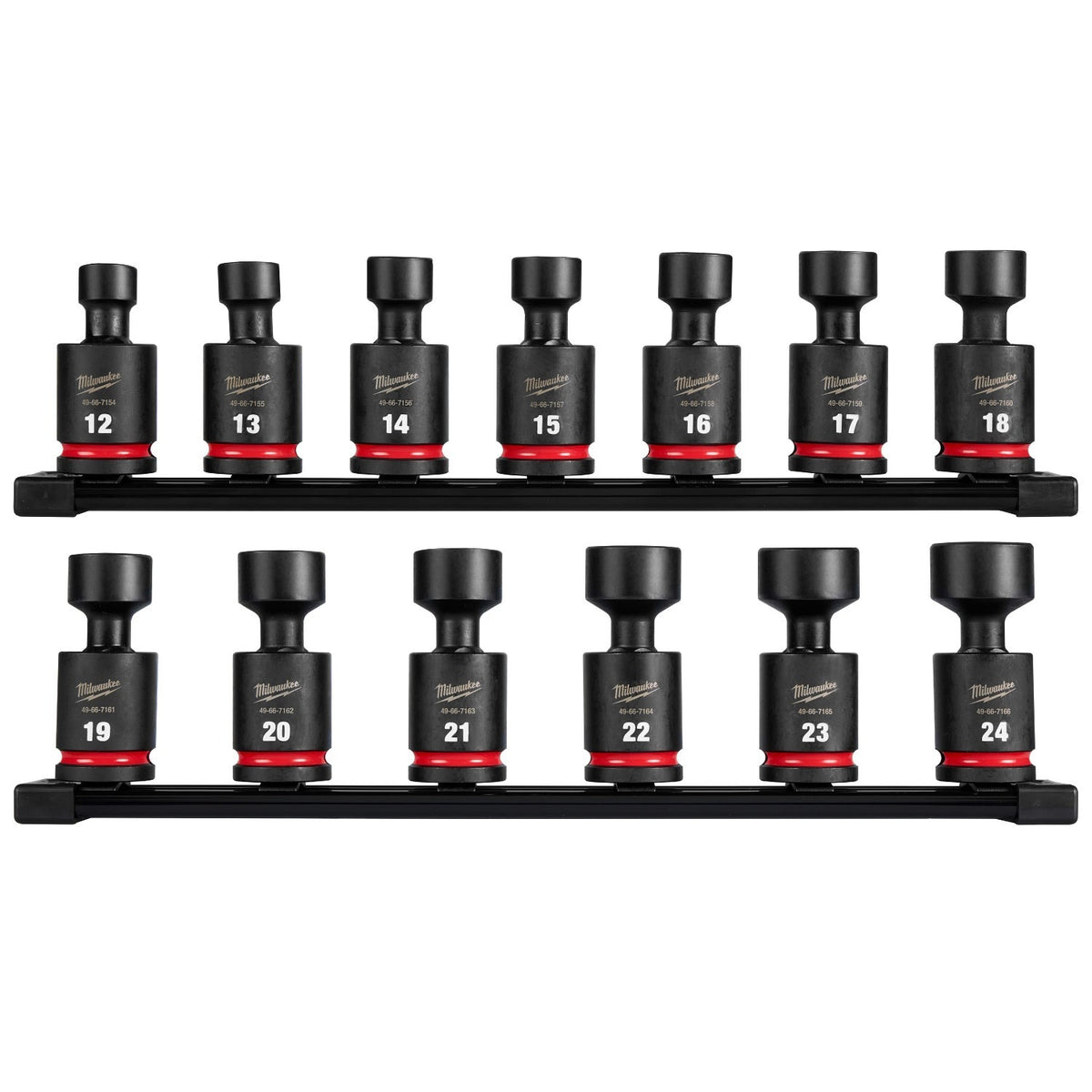 Milwaukee 49-66-7107 1/2" Drive Metric Standard Swivel Impact Socket Set (13 Piece)