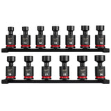 Milwaukee 49-66-7107 1/2" Drive Metric Standard Swivel Impact Socket Set (13 Piece)