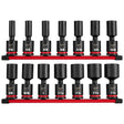 Milwaukee 49-66-7108 Shockwave Impact Duty 1/2" Drive SAE Deep Swivel Socket Set (14 Piece)