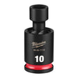 Milwaukee 49-66-7110 Shockwave 3/8" Drive 10 mm Standard Swivel Impact Socket
