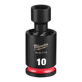 Milwaukee 49-66-7110 Shockwave 3/8" Drive 10 mm Standard Swivel Impact Socket