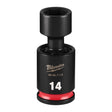 Milwaukee 49-66-7114 Shockwave 3/8" Drive 14 mm Standard Swivel Impact Duty Socket