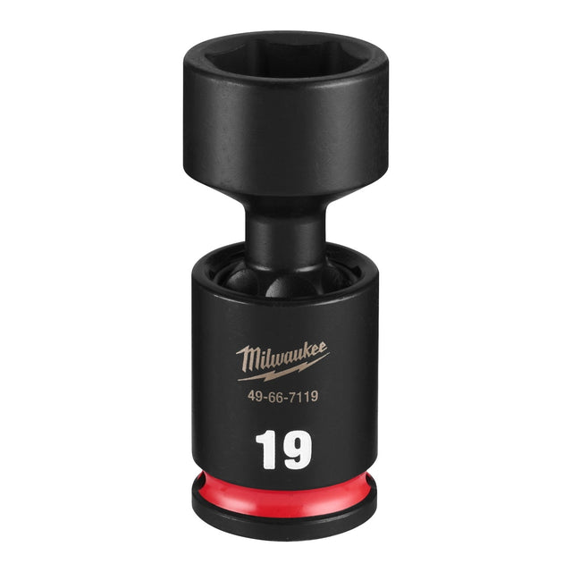Milwaukee 49-66-7119 Shockwave 3/8" Drive 19 mm Standard Swivel Impact Socket