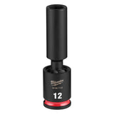 Milwaukee 49-66-7122 Shockwave 3/8" Drive 12 mm Deep Swivel Impact Socket