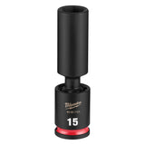 Milwaukee 49-66-7125 Shockwave 3/8" Drive 15 mm Deep Swivel Impact Socket