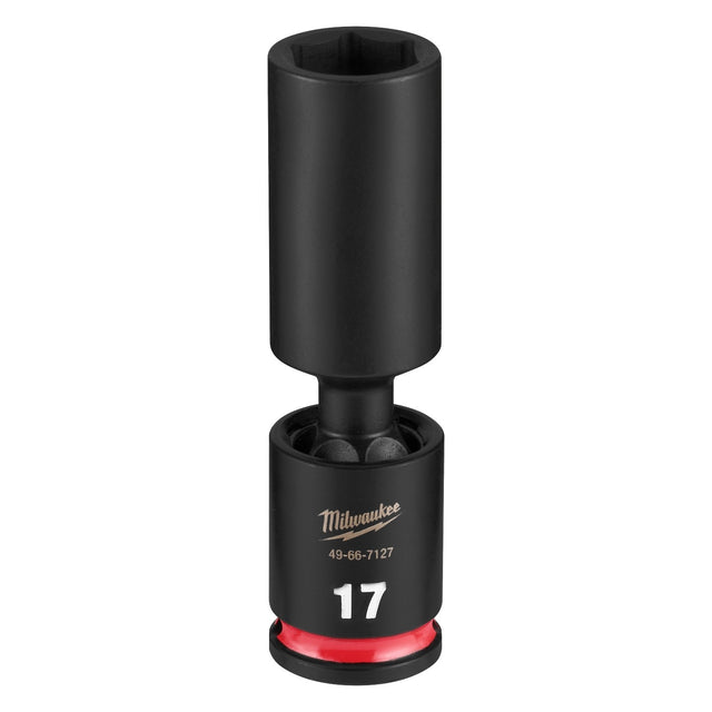 Milwaukee 49-66-7127 Shockwave 3/8" Drive 17 mm Deep Swivel Impact Socket