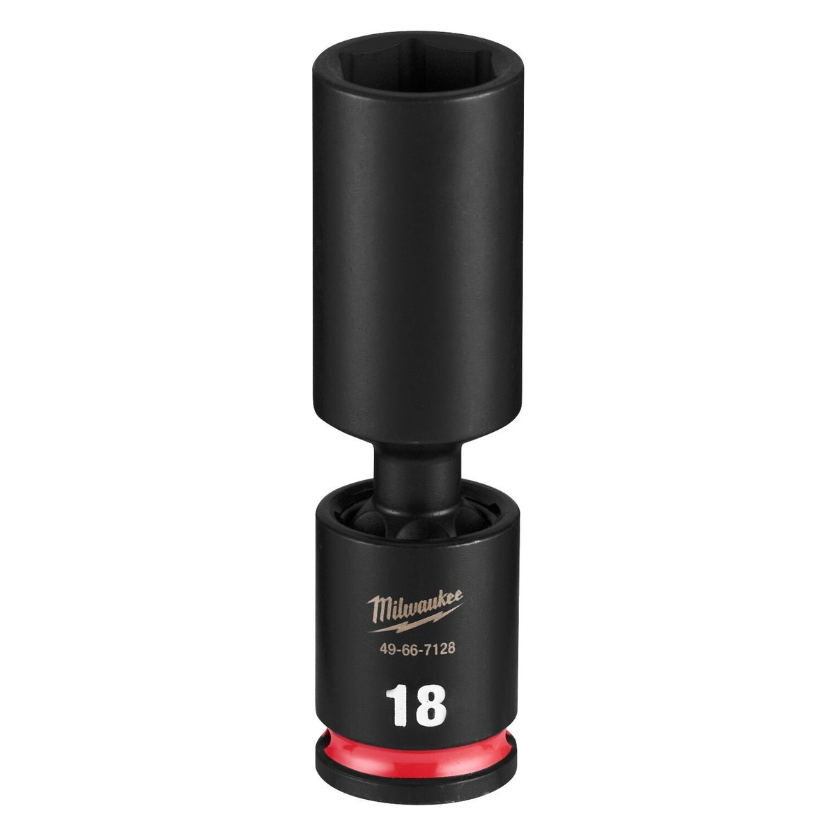 Milwaukee 49-66-7128 Shockwave 3/8" Drive 18 mm Deep Swivel Impact Socket