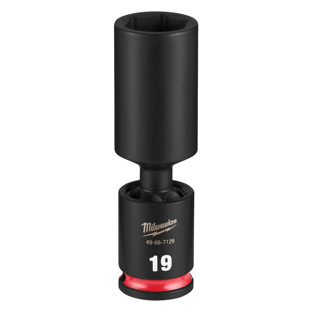 Milwaukee 49-66-7129 Shockwave 3/8" Drive 19 mm Deep Swivel Impact Socket