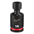 Milwaukee 49-66-7156 Shockwave 1/2" Drive 14 mm Standard Swivel Impact Socket