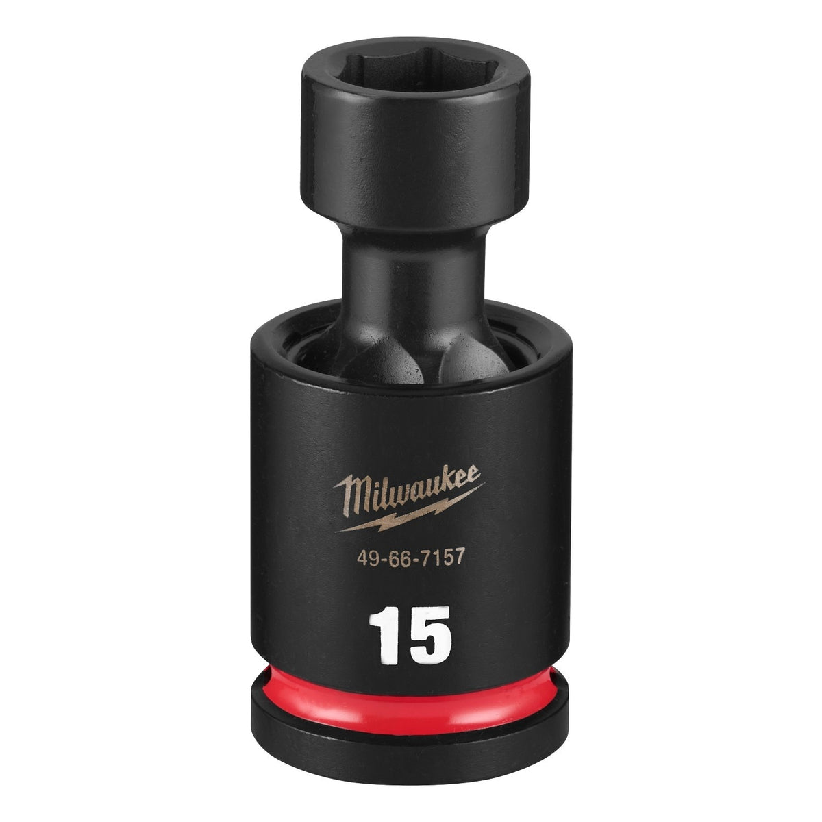 Milwaukee 49-66-7157 1/2" Drive 15 mm 6-Point Standard Swivel Impact Socket
