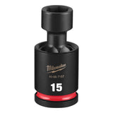 Milwaukee 49-66-7157 1/2" Drive 15 mm 6-Point Standard Swivel Impact Socket
