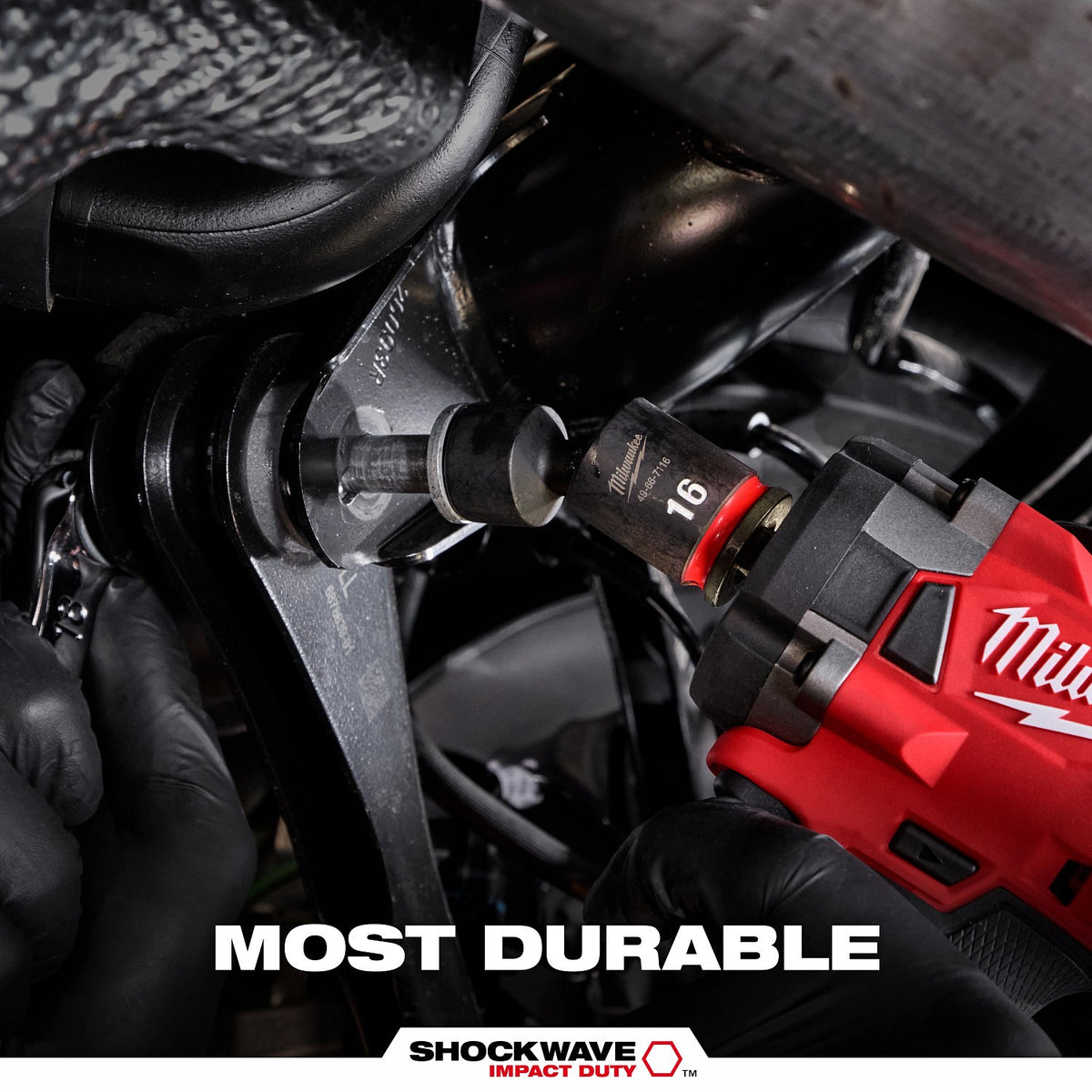 Milwaukee 49-66-7158 Shockwave Impact Duty 1/2" Drive 16 mm Standard Swivel Socket - 2