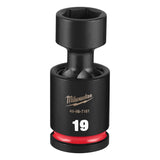 Milwaukee 49-66-7161 Shockwave Half Inch Drive 19 mm Standard Swivel Impact Socket