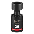Milwaukee 49-66-7162 Shockwave Half Inch Drive 20 mm Standard Swivel Impact Socket