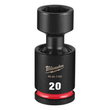 Milwaukee 49-66-7162 Shockwave Half Inch Drive 20 mm Standard Swivel Impact Socket