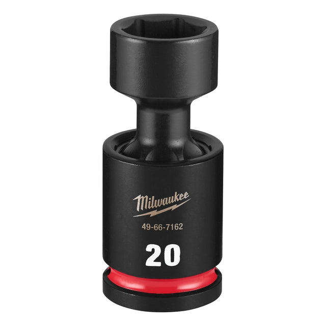 Milwaukee 49-66-7162 Shockwave Half Inch Drive 20 mm Standard Swivel Impact Socket