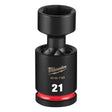 Milwaukee 49-66-7163 Shockwave 1/2" Drive 21 mm Standard Swivel Impact Socket