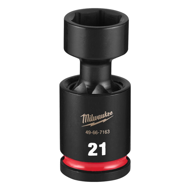 Milwaukee 49-66-7163 Shockwave 1/2" Drive 21 mm Standard Swivel Impact Socket