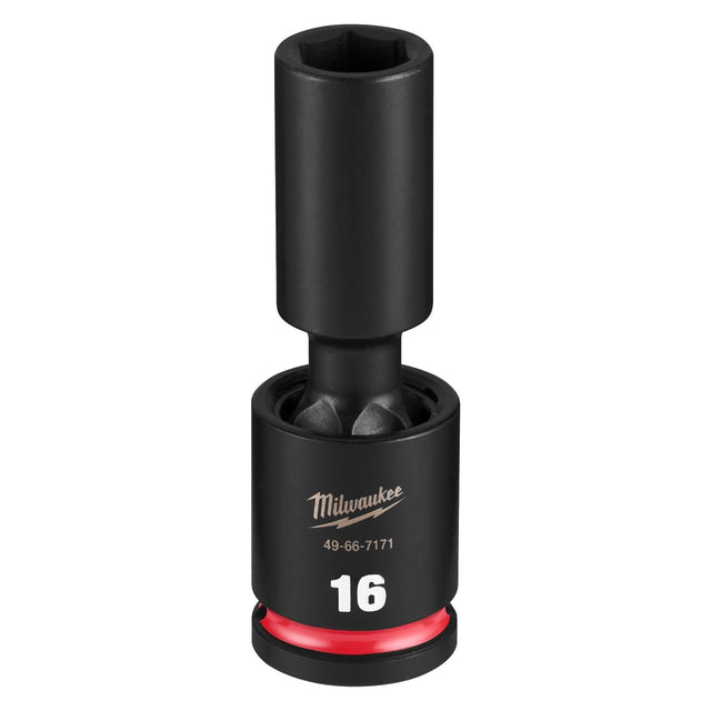 Milwaukee 49-66-7171 Shockwave 1/2" Drive 16 mm Deep Swivel Impact Socket