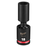 Milwaukee 49-66-7173 Half Inch Drive 18 mm Deep Swivel Impact Socket