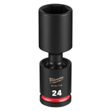 Milwaukee 49-66-7179 Shockwave 1/2" Drive 24 mm Deep Swivel Impact Socket