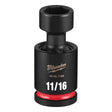 Milwaukee 49-66-7184 Shockwave 1/2" Drive 11/16" Standard 6-Point Swivel Impact Socket