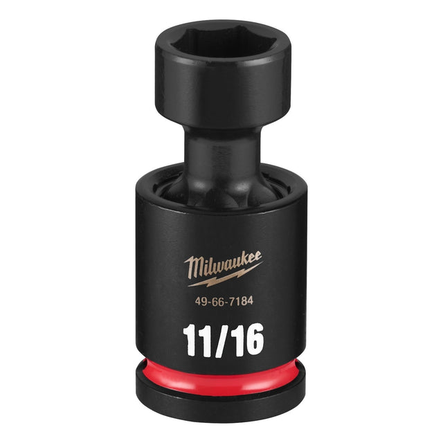 Milwaukee 49-66-7184 Shockwave 1/2" Drive 11/16" Standard 6-Point Swivel Impact Socket