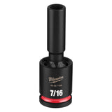 Milwaukee 49-66-7194 Shockwave 1/2" Drive 7/16" Deep Swivel Impact Socket