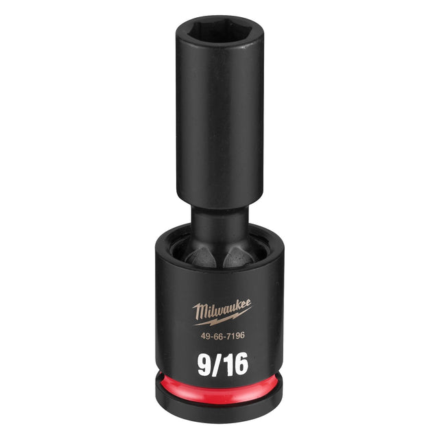 Milwaukee 49-66-7196 Shockwave Impact Duty 1/2" Drive 9/16" Deep Swivel Socket