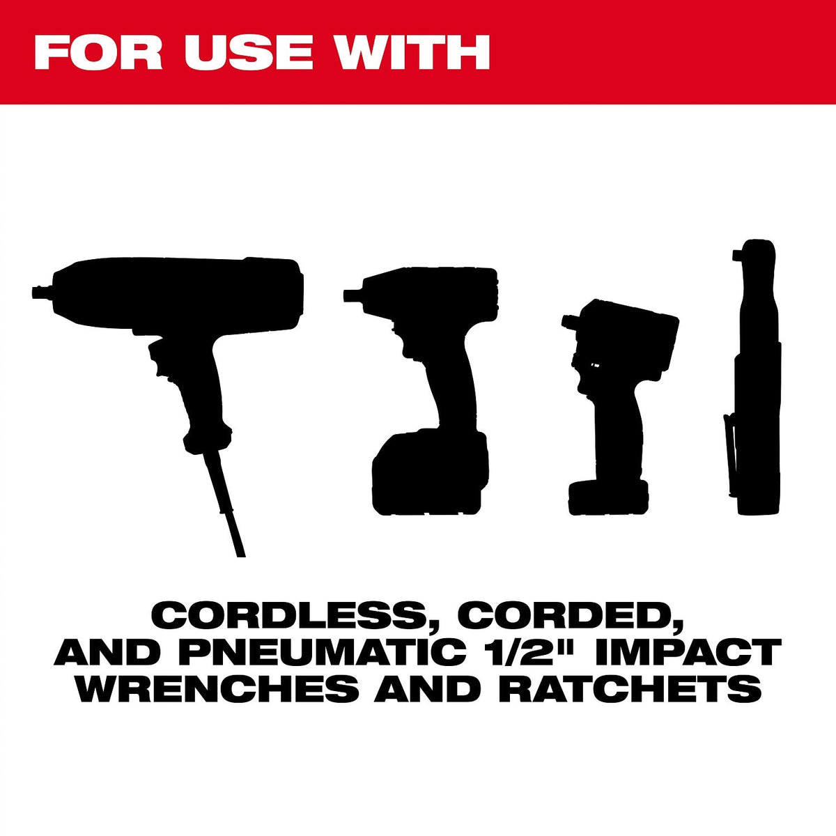 Milwaukee 49-66-7203 Shockwave Impact Duty 1/2" Drive 1" Deep Swivel Socket - 8
