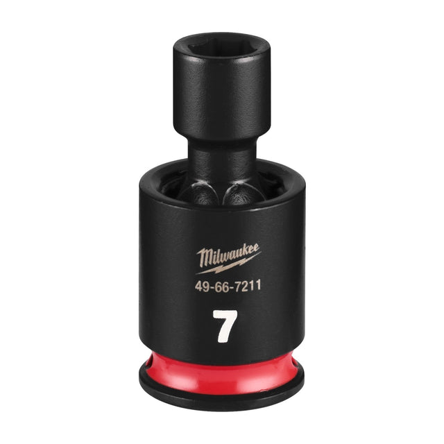 Milwaukee 49-66-7211 Shockwave 1/4" Drive 7 mm Standard Swivel Impact Socket