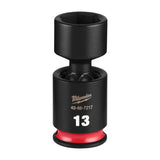 Milwaukee 49-66-7217 Shockwave 1/4" Drive 13 mm Standard Swivel Impact Socket