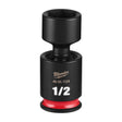 Milwaukee 49-66-7224 1/4" Drive 1/2" Standard Impact Duty Swivel Socket