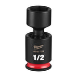 Milwaukee 49-66-7224 1/4" Drive 1/2" Standard Impact Duty Swivel Socket