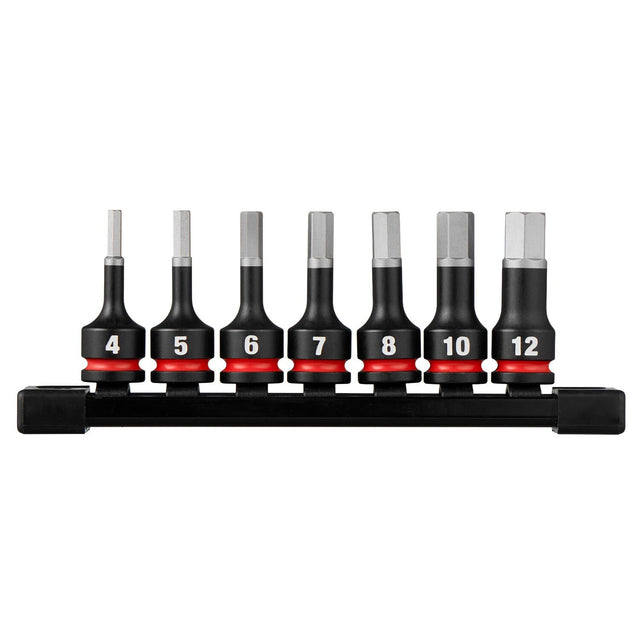 Milwaukee 49-66-7251 3/8" Drive 2" Hex Metric Impact Bit Socket Set (7 Piece)