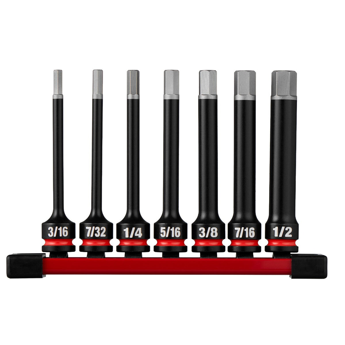 Milwaukee 49-66-7254 Shockwave Impact Duty 3/8" Drive 4" Hex SAE Bit Socket Set (7 Piece)