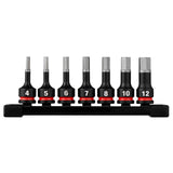 Milwaukee 49-66-7255 Shockwave 3/8" Drive 2" Hex SAE and Metric Bit Socket Set (14 Piece)